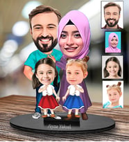Aile Tasarımlı Karikatür Biblo 149