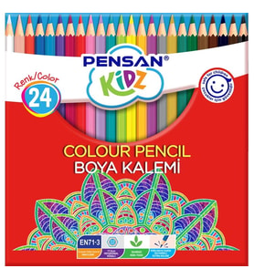 PENSAN KİDZ TAM BOY KURU BOYA KALEMİ 24 RENK - PE56324TBKB