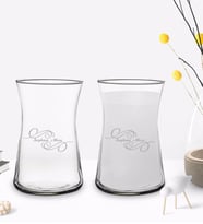 BK Gift Kişiye Özel İsimli 2’li Heybeli Çay Bardağı Rakı Kadehi-3