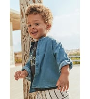 Mayoral Erkek Bebek Uzun Kol Denim Gömlek Lacivert