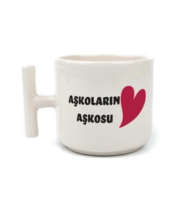 Aşkoların Aşkosu Baskılı Sevgililer Günü Beyaz Kulplu T Kupası