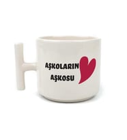 Aşkoların Aşkosu Baskılı Sevgililer Günü Beyaz Kulplu T Kupası
