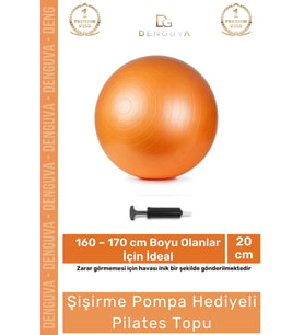 Profesyonel Seri Dayanıklı Yüksek Kalite Mini Gymball 20cm Turuncu Pilates Topu Şişirme Pompa Hediye