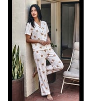 Night Viskon Karışım Homewear Pijama Takımı