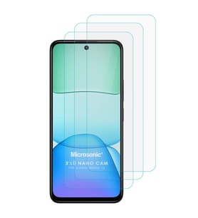 Microsonic Xiaomi Redmi 13 4G Screen Protector Nano Glass Cam Ekran Koruyucu (3`lü Paket) (Şeffaf)