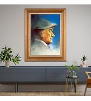 Altın Varaklı Paspartulu Çerçeveli Tablo rv436