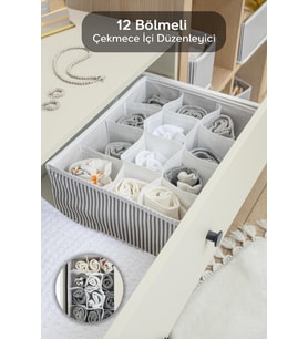 Çekmece İçi Çok Amaçlı Düzenleyici 31x25x12cm, Pratik ve Şık Organizatör