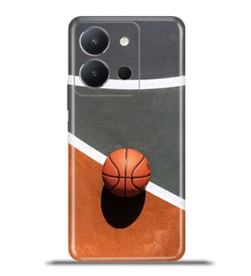 Vivo Y36 Kapak HD Renkli Dizayn Silikon Kılıf - Basketbol Topu