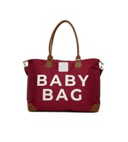 BAGMORİ Baby Bag Baskılı Garnili Anne Bebek Çantası (Bordo)