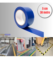 Pvc Yer İşaretleme Bandı 5cmx30m Zemin Bandı Mavi
