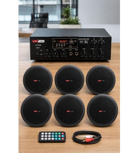 Lastvoice Black Small-6 Tavan Hoparlör ve Anfi Ses Sistemi Paketi ( 1 ANFİ + 6 HOPARLÖR )