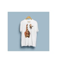 Oversize Zürafa Tasarım Unisex T-shirt