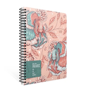 GIPTA PARADISE SPİRALLİ SERT KAPAK 17x24 120YP.KARELİ DEFTER
