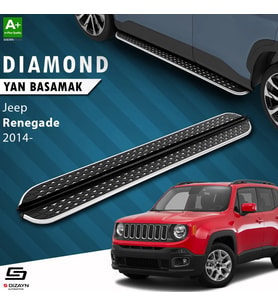 S-Dizayn Jeep Renegade Diamond Krom Yan Basamak 173 Cm 2014 Üzeri