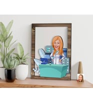 BK Gift Kişiye Özel Kadın Eczacı Karikatürlü 3D Ahşap Tablo, Sevgiliye Hediye, Arkadaşa Hediye, Yıl Dönümü Hediyesi, Doğum Günü Hediyesi-4