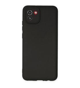 Samsung Galaxy A03 Kılıf First Silikon - Siyah