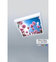1x1-tekli-60x60-tavana Yapışık Led Panel-54w-sıva Üstü Avize-kolay Montaj-çiçekli- Led