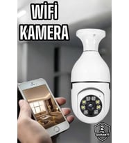 Ampul Görünümlü Güvenlik Kamerası Duylu Wifi Kamerası Dönebilen