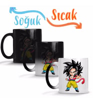 MiniGoku Super Sayajin Sihirli Kupa Bardak Porselen