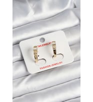 Pirinç Gold Renk Zirkon Taşlı Vintage Kadın Küpe - TJ-BKP11244 TG-V 11405