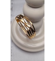Çelik Bileklik Gold Altın Renk Yıldızlı, Simli Çelik Bileklik