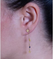 Plakalı Uzun Sallantılı Küpe (FXKP1085)