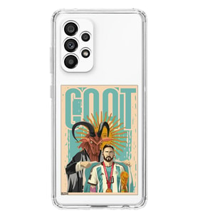 Samsung Galaxy A72 Uyumlu Lionel Messi Desenli Şeffaf Telefon Kılıfı