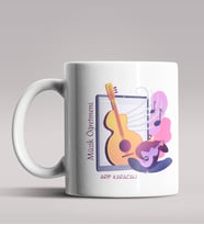 Kişiye Özel Müzik Öğretmeni Tasarımlı Beyaz Renk Kupa Bardak