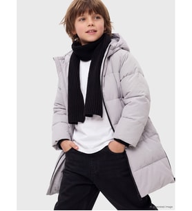 LCW baby Gri Kapüşonlu Erkek Çocuk Şişme Mont