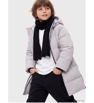 LCW baby Gri Kapüşonlu Erkek Çocuk Şişme Mont