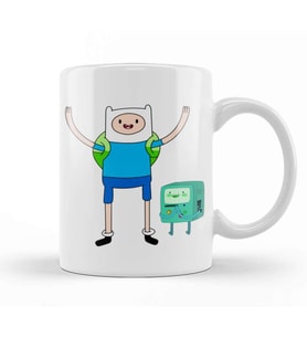Finn And Jake Adventure Time Finn And Bmo Kupa Bardak Porselen