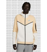 Nike Sportswear Tech Fleece Full Zip Hoodie Fermuarlı Kapüşonlu Sweatshirt Bej