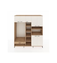 Kronos Dolap 11 Raflı Tek Çekmeceli 7 Kapaklı 220x59x243 Çam-Aytaşı/Çam