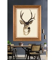 Altın Varaklı  Çerçeveli Paspartulu Tablo ndd623 (Gold)