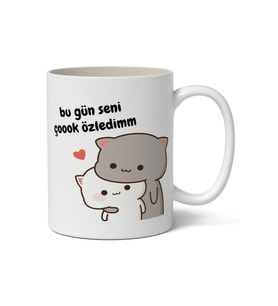 Bu Gün Seni Çok Özledim Baskılı Kupa Bardak Baskılı Kahve Kupa Bardak