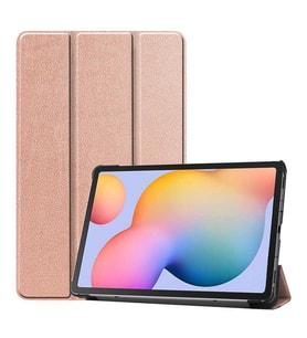 Huawei Mate Pad Pro 10.8 Fuchsia Smart Cover Standlı 1-1 Kılıf (Rose Gold Altın)