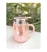 Kapağı Sulu Kupa Mug Pembe