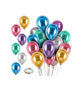 Krom Parti Balonları 10 Inç Doğum Günü Bebek Duş Mezuniyet Partisi Özel Balon 10lu