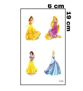 PAMUK PRENSES SİNDİELLA RAPUNZEL GEÇİCİ DÖVME