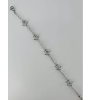 Rodyum Zirkon Taşlı Pirinç Bileklikler 17+4 Cm - Kbl0375