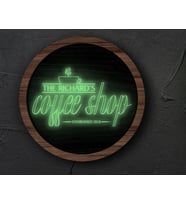 BK Gift Kişiye Özel Led Işıklı Yuvarlak Bar Tabelası, Işıklı Tabela, Bar Dekorasyonu, Duvar Dekoru, Home Bar Tabela-17