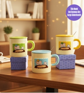 Minik Kediler Temalı Seramik Kupa