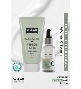 W-Lab Cosmetics Vitamin C Serum 30 ml ve Collagen Peptide Krem 50 ml Set