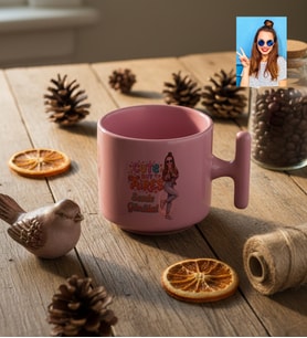 Kişiye Özel Karikatürlü Cute But Aires Koç Burcu T Pastel Kupa Doğum Günü Hediyesi