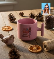 Kişiye Özel Karikatürlü Cute But Aires Koç Burcu T Pastel Kupa Doğum Günü Hediyesi