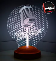 Mikrofon Led Lamba Ses Sanatçısına Özel İsimli Hediye, Müzisyene Hediye, Şarkıcıya Hediye, Vokaliste Hediye, Nostaljik Mikrofon
