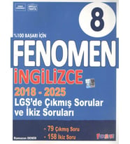 FENOMEN YAYINLARI 8. SINIF LGS İngilizce Çıkmış Sorular Ve İkiz Soruları (2018-2025)
