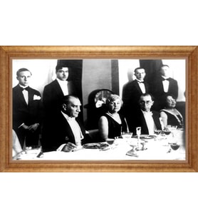 ALTIN ÇERÇEVELİ PASPARTULU TABLO CR1409