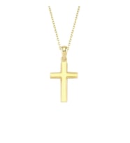 Altın Küçük Bombeli Cross Kolye
