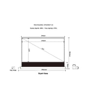 CODEGEN 212x123 cm Taşınabilir Portatif Elektrikli Pull Up Floor Screen Projeksiyon Perdesi PEX-200